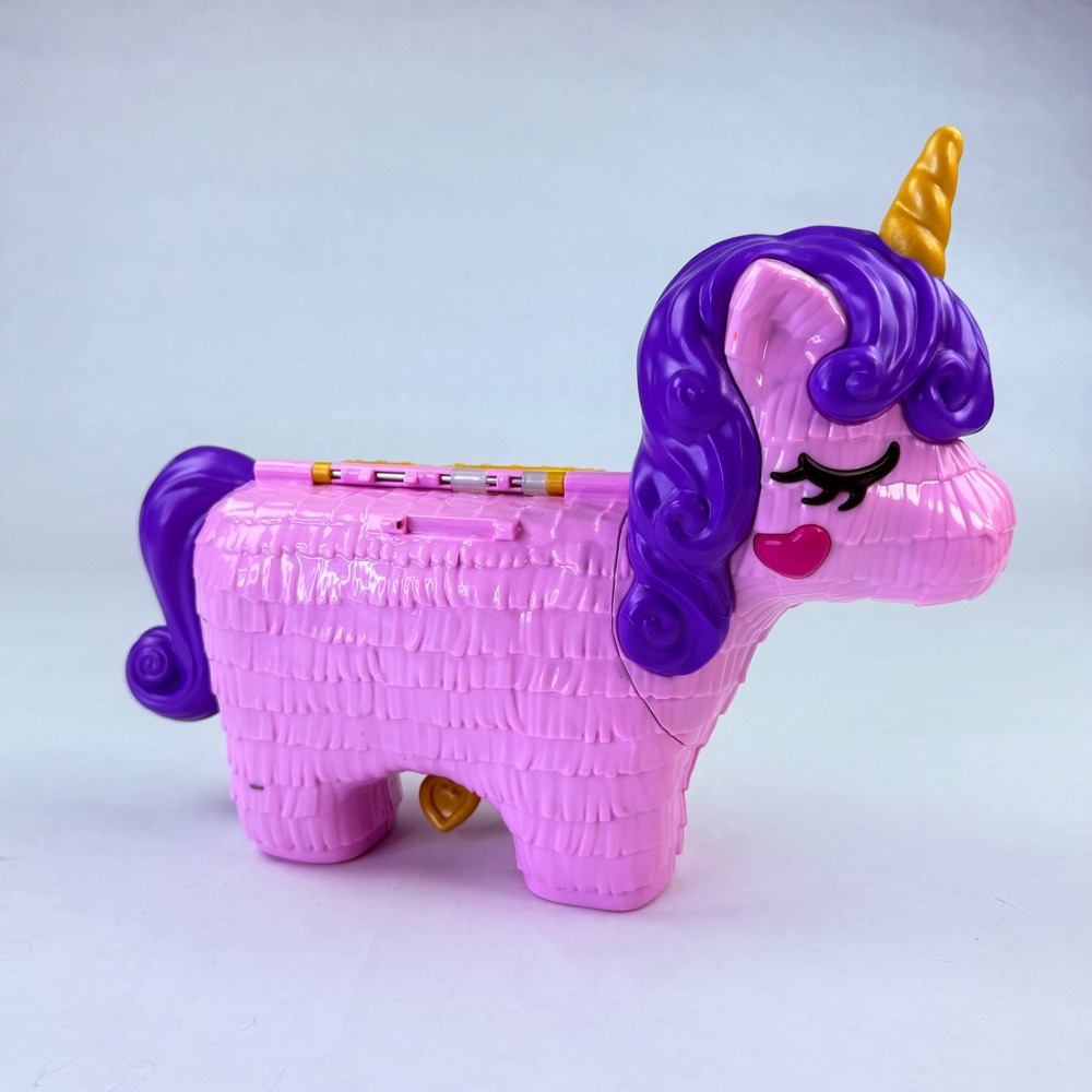 Mattel Polly Pocket Unicorn Party Playset GKL24 Pink Pinata Compact 2019